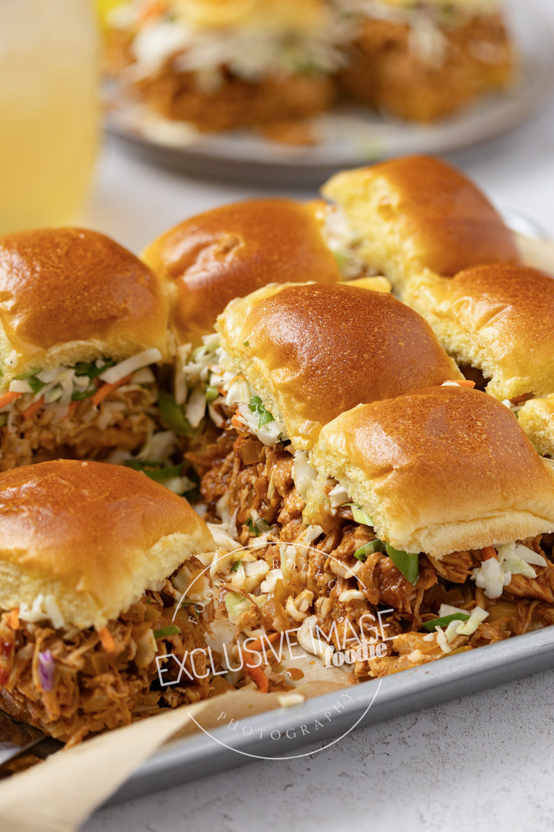 Slow Cooker Sweet & Smoky BBQ Chicken Sliders Recipe (exclusive)