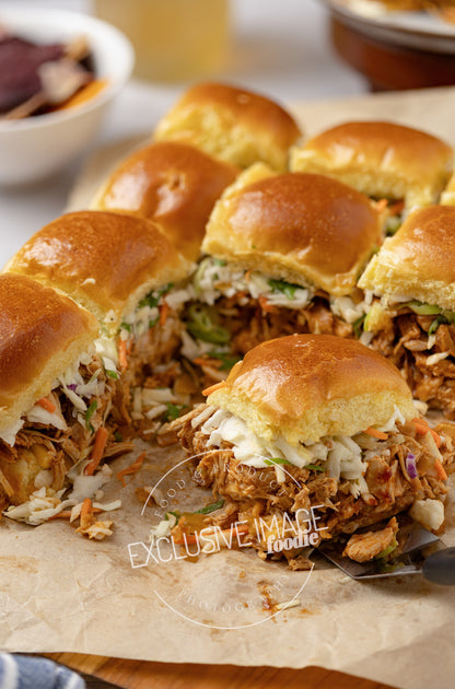 Slow Cooker Sweet & Smoky BBQ Chicken Sliders Recipe (exclusive)