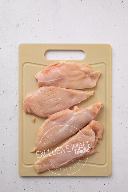 Grilled chicken wrap recipe flat lay process photography food blog