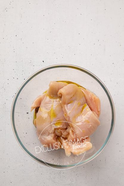 Grilled chicken wrap recipe flat lay process photography food blog