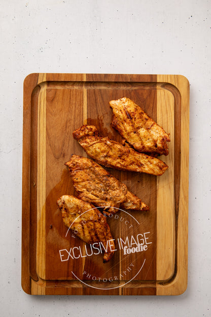 Grilled chicken wrap recipe flat lay process photography food blog