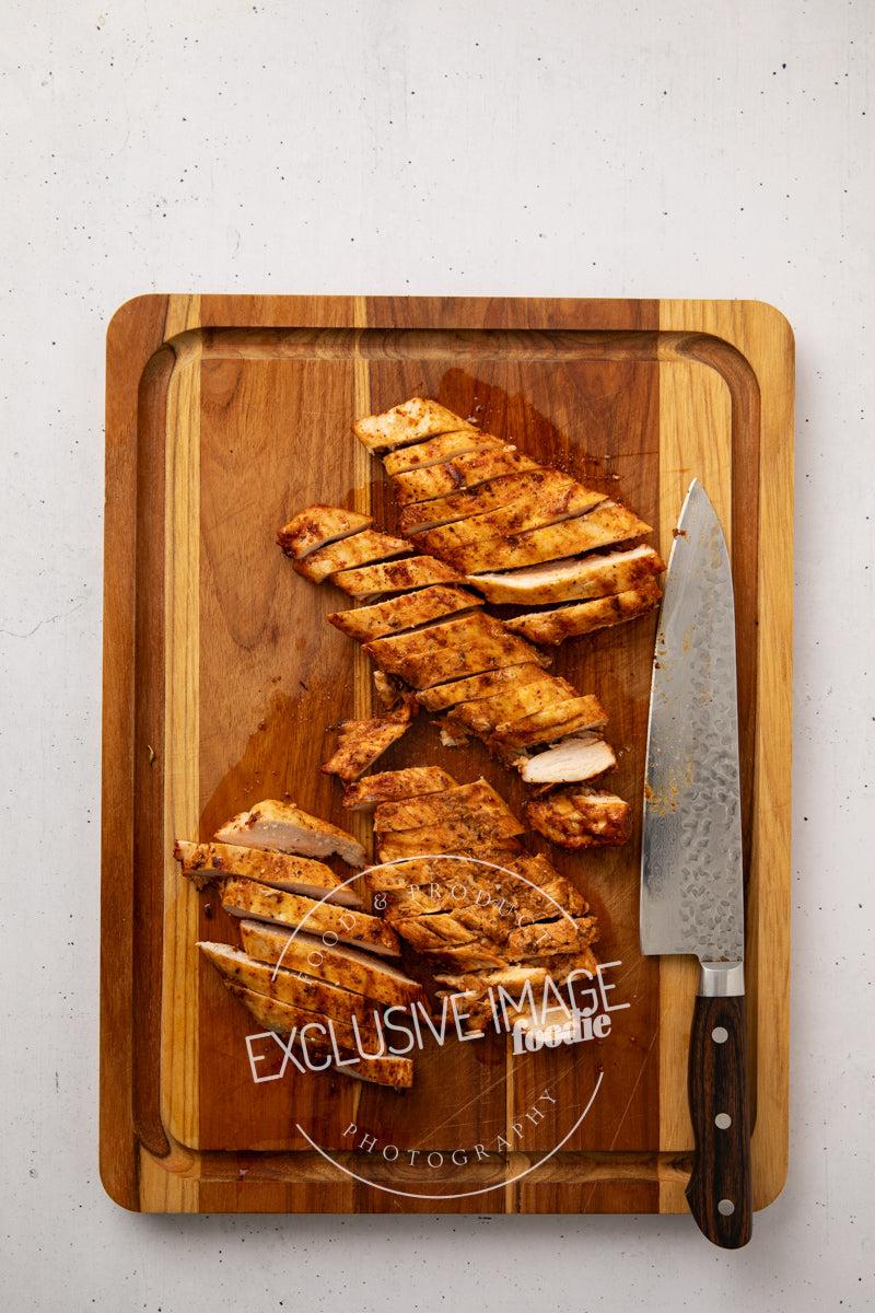 Grilled chicken wrap recipe flat lay process photography food blog