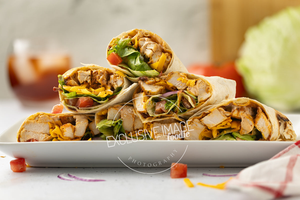 Grilled chicken wrap recipe photography exclusive food blogger images