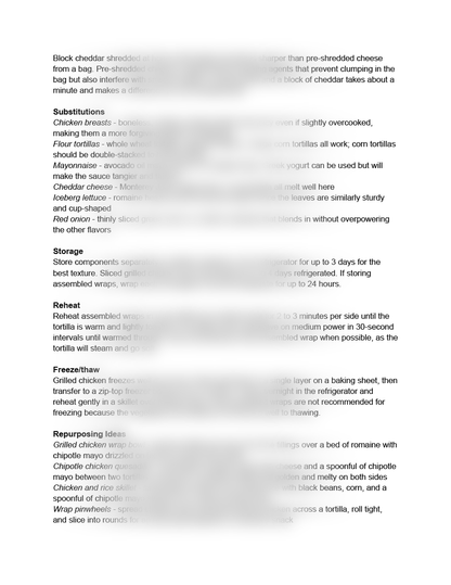 Grilled chicken wrap recipe instructions preview food blogger