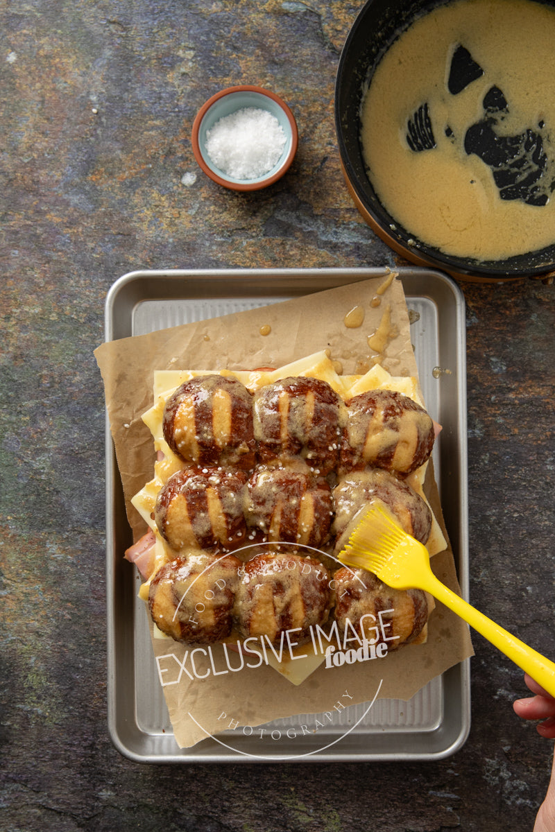 Ham and Cheese Sliders on Pretzel Buns Recipe (exclusive)