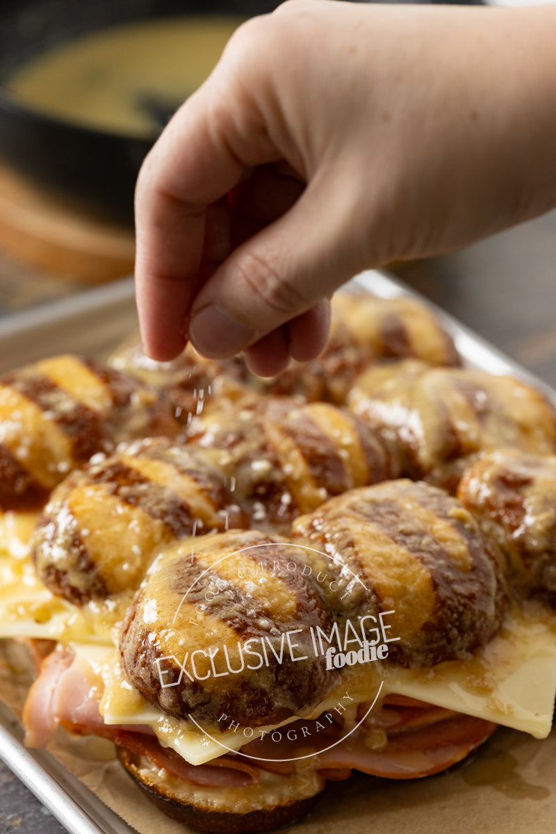 Ham and Cheese Sliders on Pretzel Buns Recipe (exclusive)