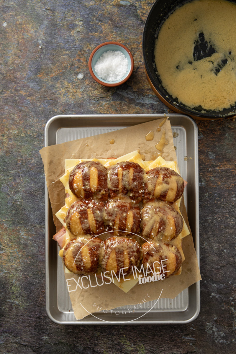 Ham and Cheese Sliders on Pretzel Buns Recipe (exclusive)