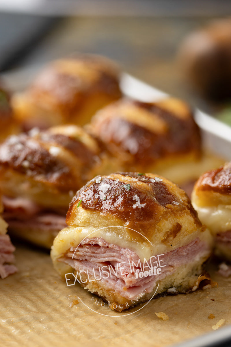 Ham and Cheese Sliders on Pretzel Buns Recipe (exclusive)
