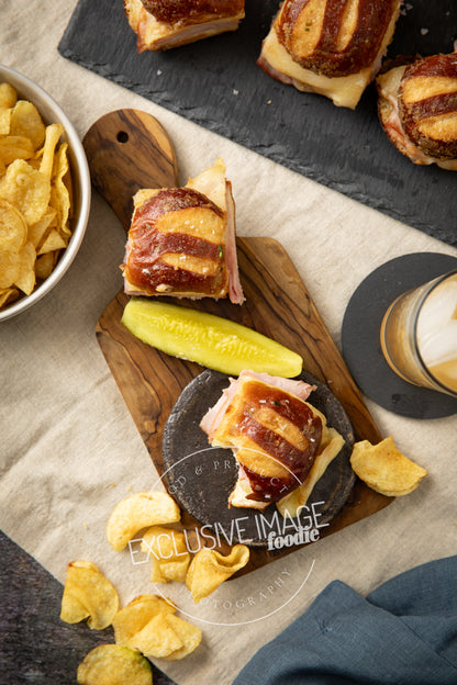 Ham and Cheese Sliders on Pretzel Buns Recipe (exclusive)