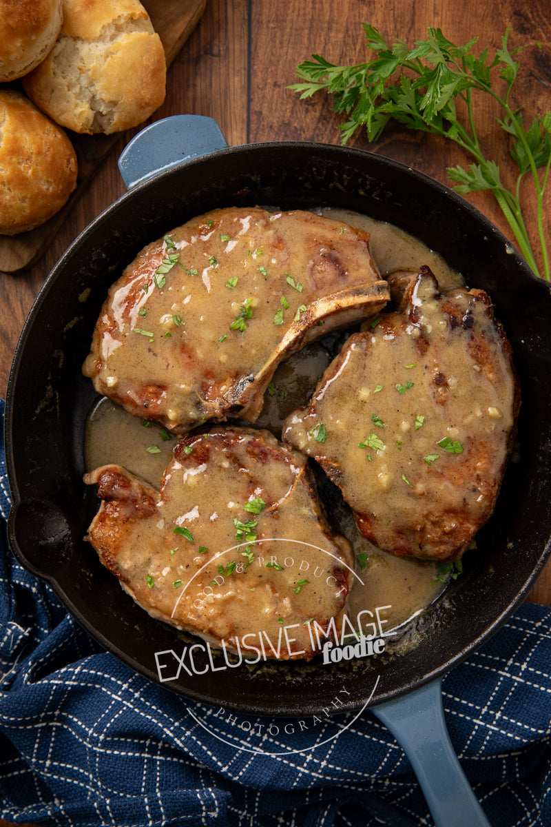 Honey Mustard Pan-Fried Pork Chops Recipe (exclusive)