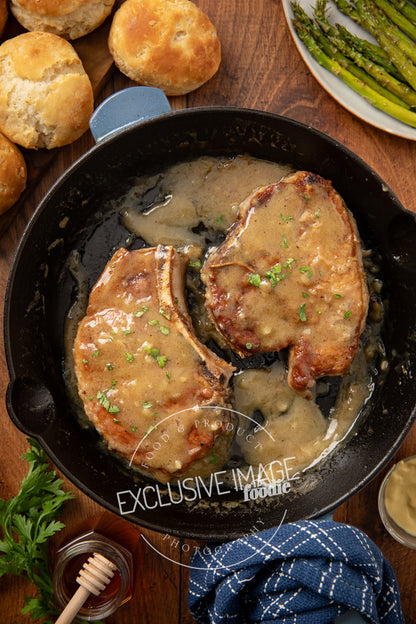 Honey Mustard Pan-Fried Pork Chops Recipe (exclusive)