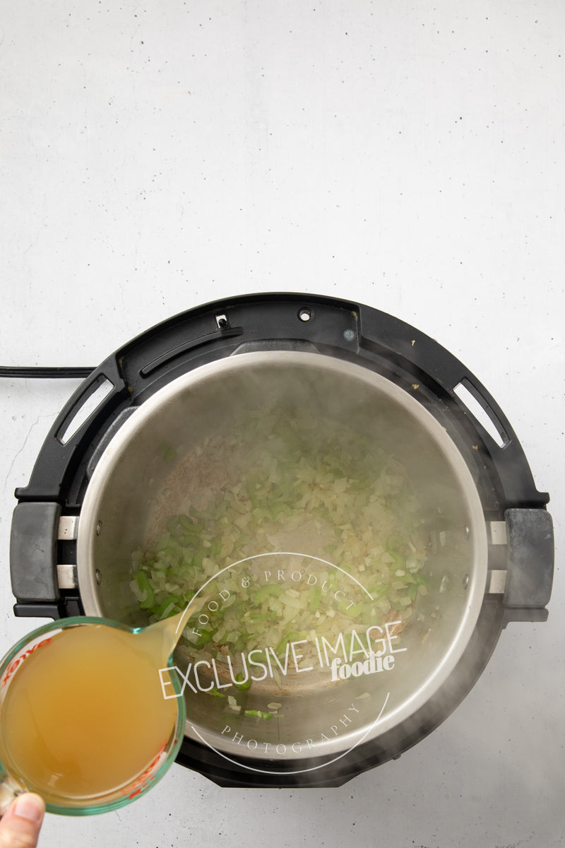 Instant pot chicken pot pie recipe process photography food blog
