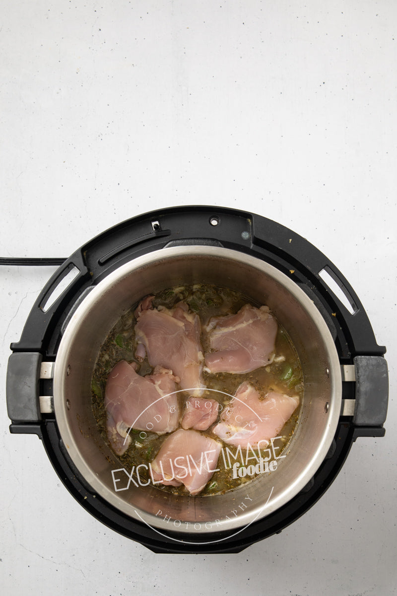 Instant pot chicken pot pie recipe process photography food blog
