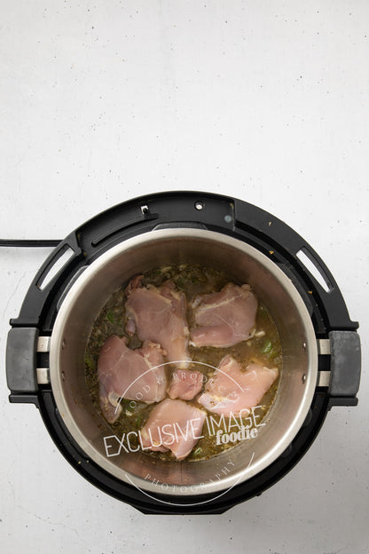 Instant pot chicken pot pie recipe process photography food blog
