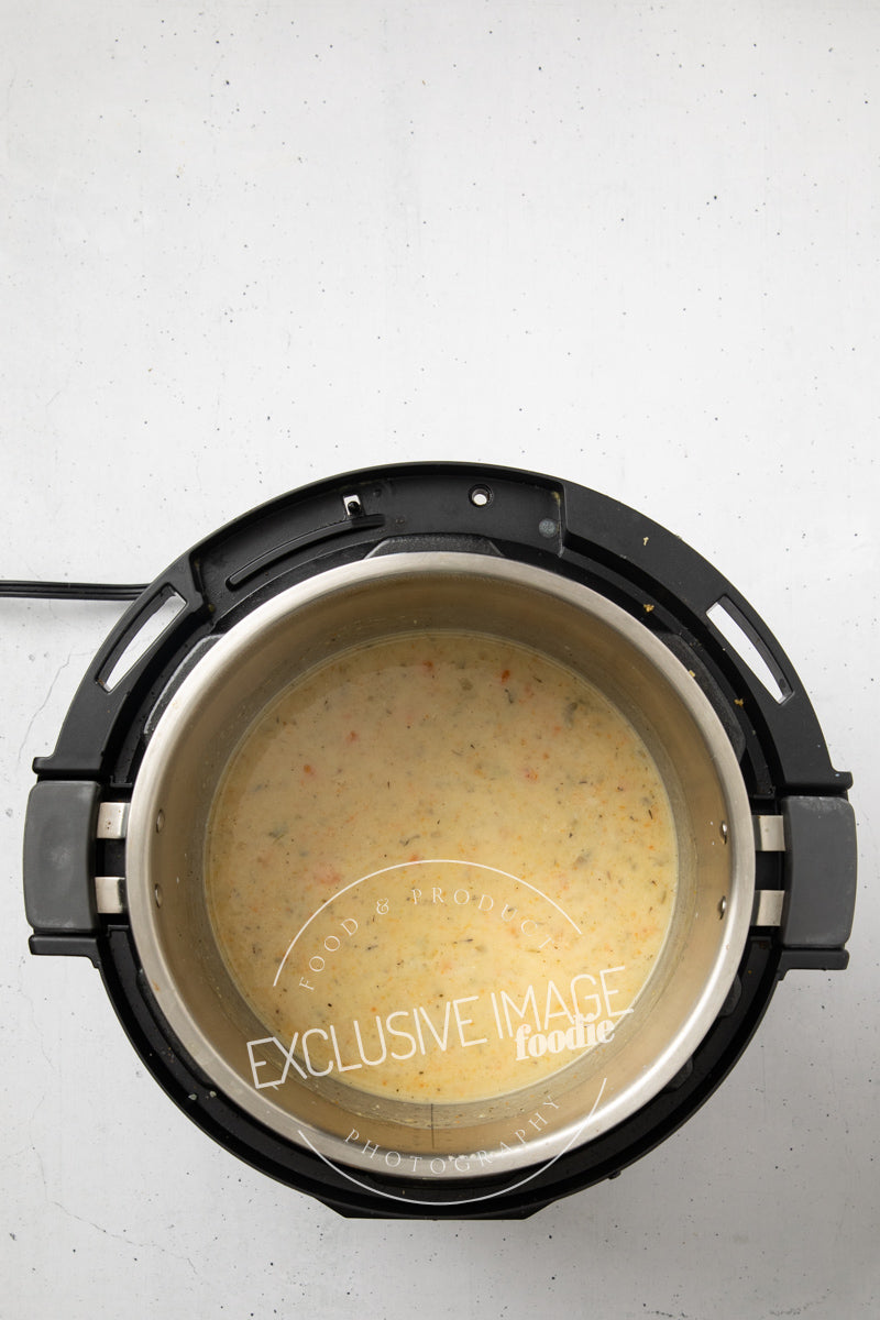 Instant pot chicken pot pie recipe process photography food blog

