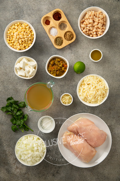 Loaded Queso Crockpot White Chicken Chili Recipe (exclusive)