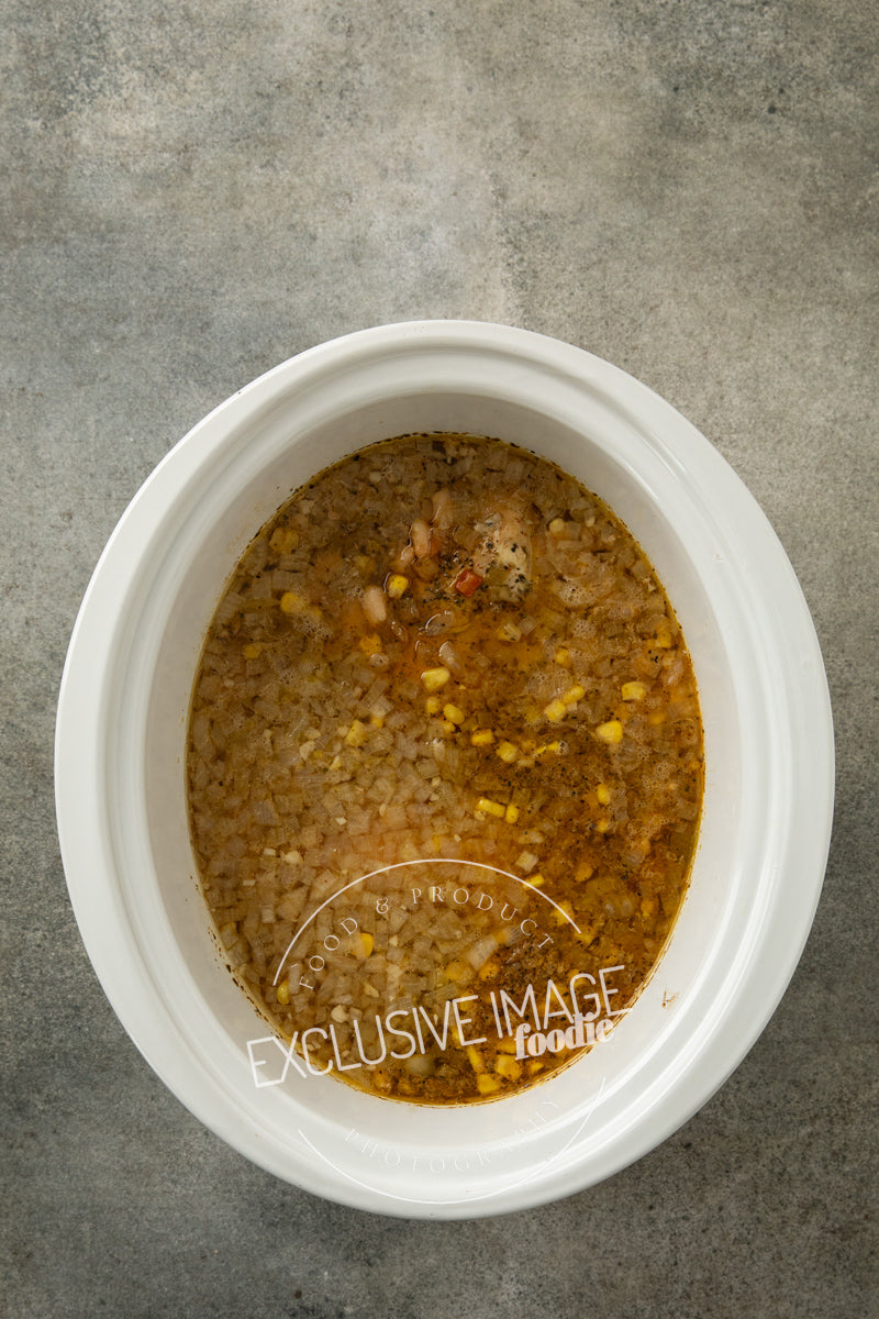 Loaded Queso Crockpot White Chicken Chili Recipe (exclusive)