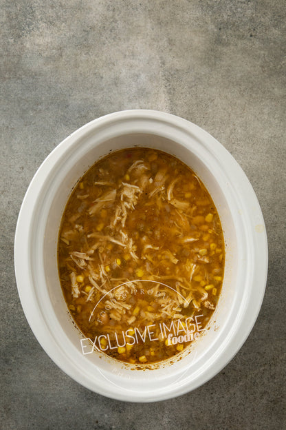 Loaded Queso Crockpot White Chicken Chili Recipe (exclusive)