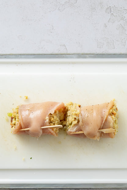 Crispy Cheesy One-Pan Stuffing Stuffed Chicken Breast Recipe With Optional Gravy (exclusive)