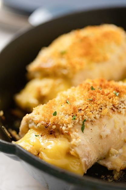 Crispy Cheesy One-Pan Stuffing Stuffed Chicken Breast Recipe With Optional Gravy (exclusive)