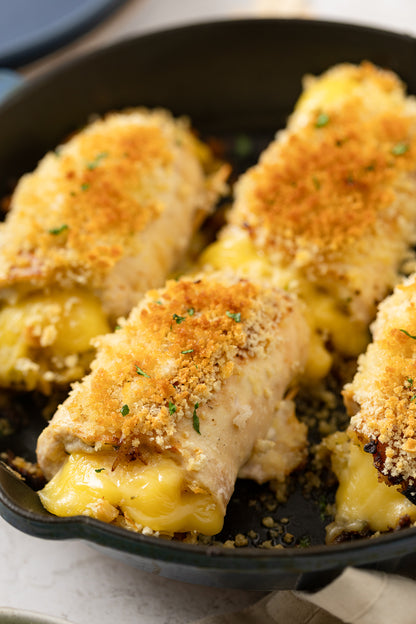 Crispy Cheesy One-Pan Stuffing Stuffed Chicken Breast Recipe With Optional Gravy (exclusive)