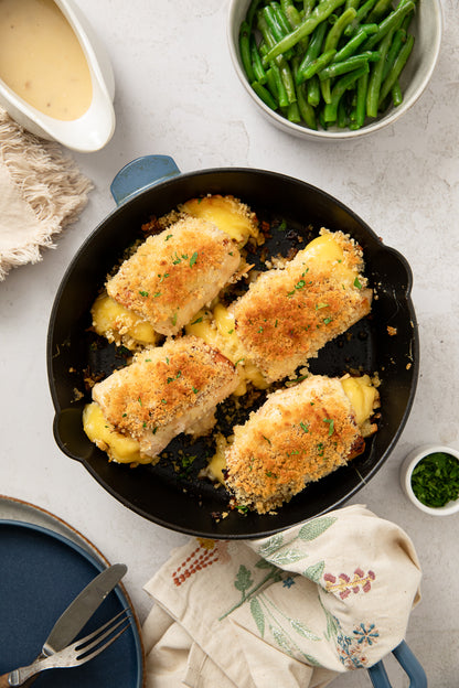 Crispy Cheesy One-Pan Stuffing Stuffed Chicken Breast Recipe With Optional Gravy (exclusive)