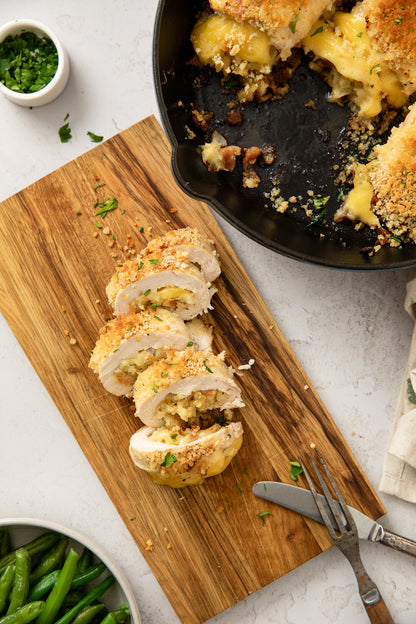 Crispy Cheesy One-Pan Stuffing Stuffed Chicken Breast Recipe With Optional Gravy (exclusive)