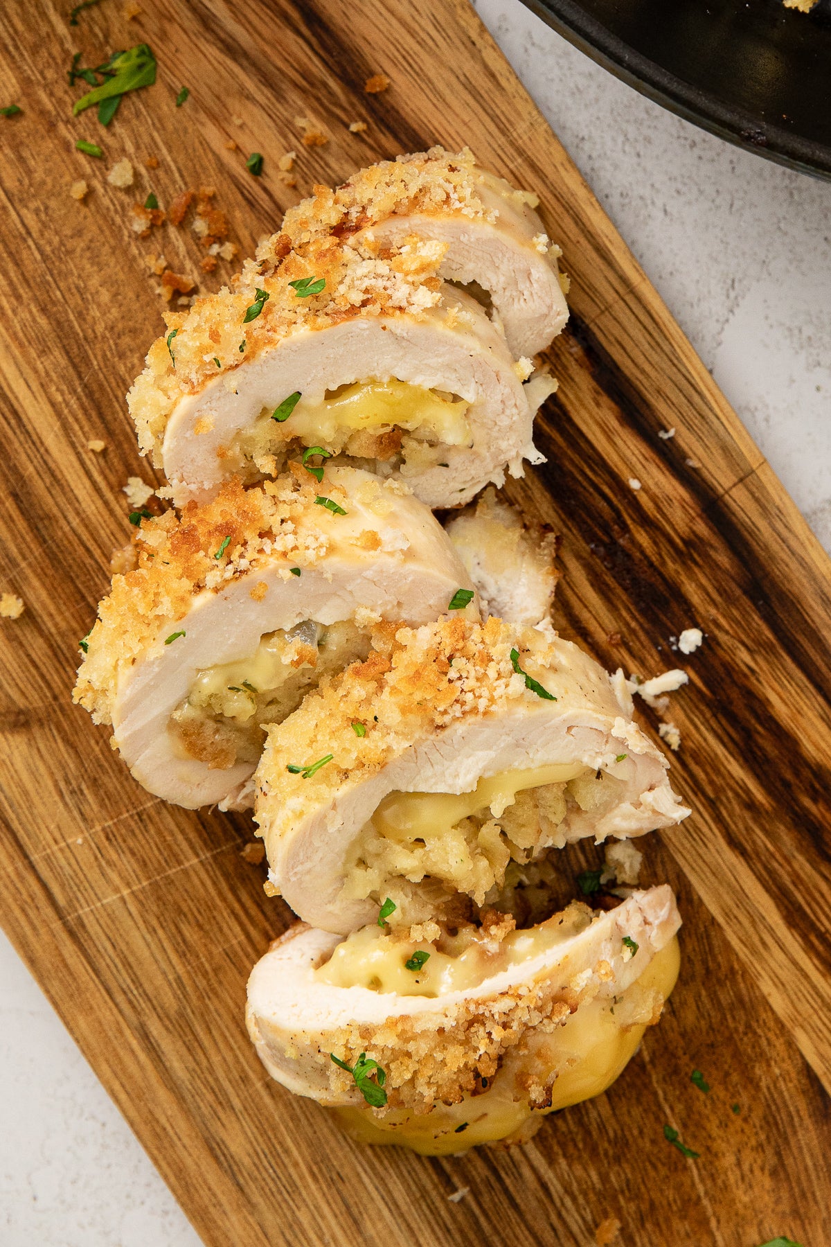 Crispy Cheesy One-Pan Stuffing Stuffed Chicken Breast Recipe With Optional Gravy (exclusive)
