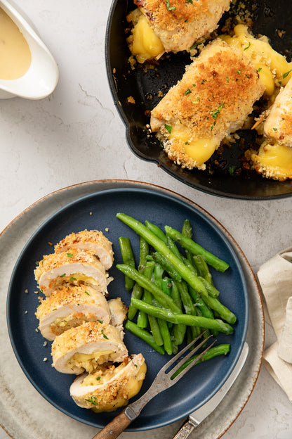 Crispy Cheesy One-Pan Stuffing Stuffed Chicken Breast Recipe With Optional Gravy (exclusive)