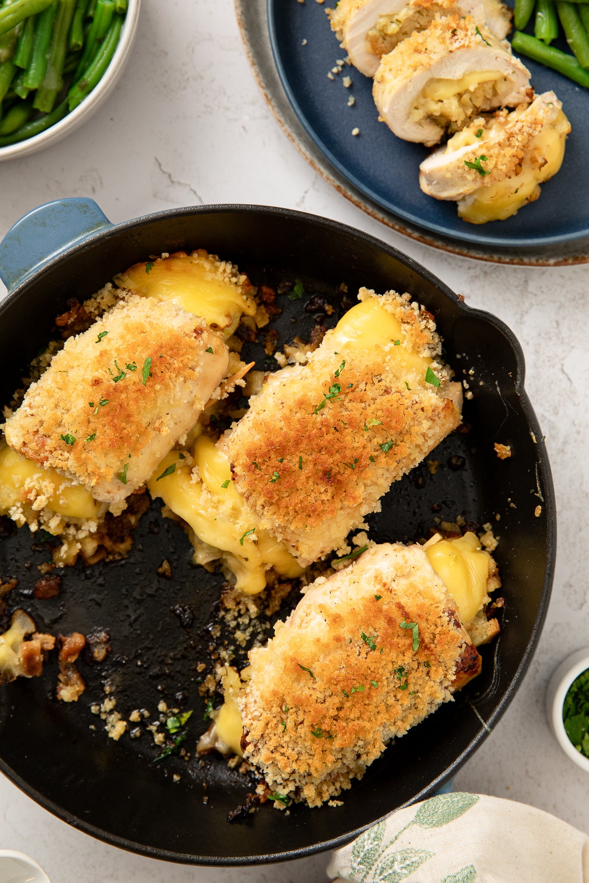 Crispy Cheesy One-Pan Stuffing Stuffed Chicken Breast Recipe With Optional Gravy (exclusive)