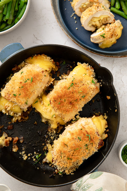 Crispy Cheesy One-Pan Stuffing Stuffed Chicken Breast Recipe With Optional Gravy (exclusive)