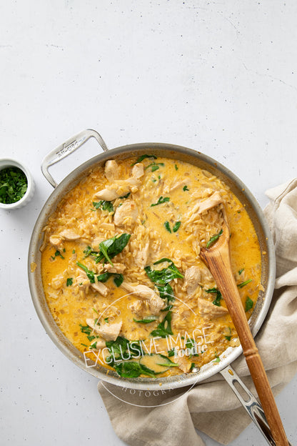 One-Pot Lemon Chicken Orzo with Spinach Recipe (exclusive)