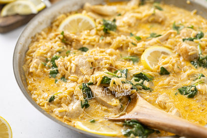 One-Pot Lemon Chicken Orzo with Spinach Recipe (exclusive)