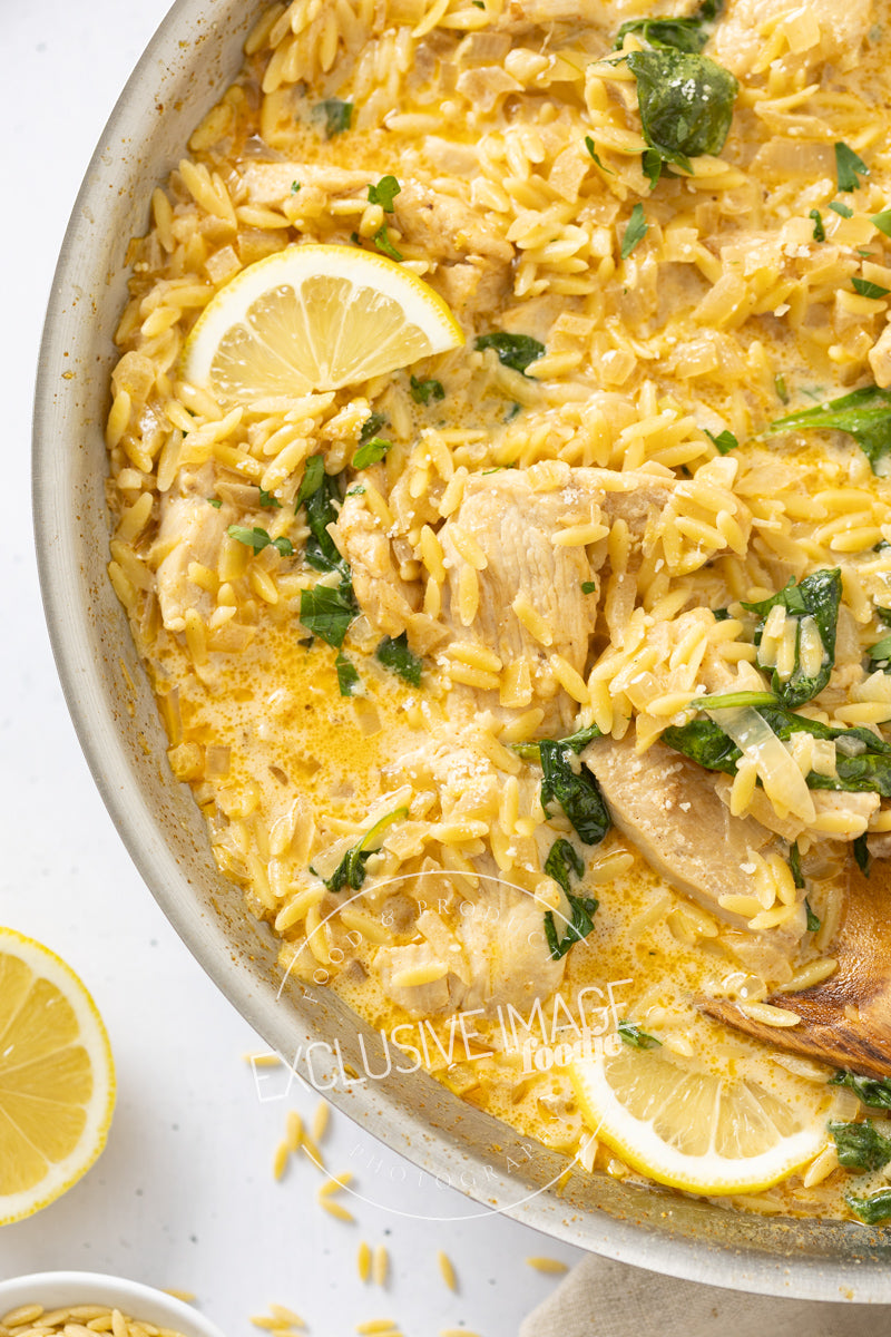 One-Pot Lemon Chicken Orzo with Spinach Recipe (exclusive)