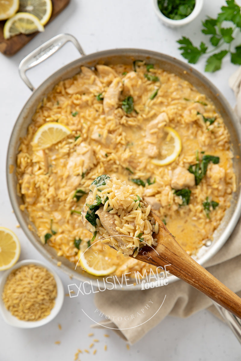 One-Pot Lemon Chicken Orzo with Spinach Recipe (exclusive)