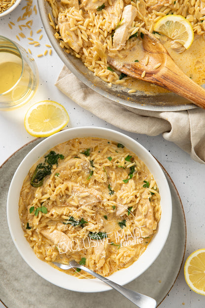 One-Pot Lemon Chicken Orzo with Spinach Recipe (exclusive)