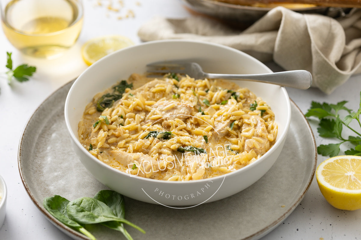 One-Pot Lemon Chicken Orzo with Spinach Recipe (exclusive)