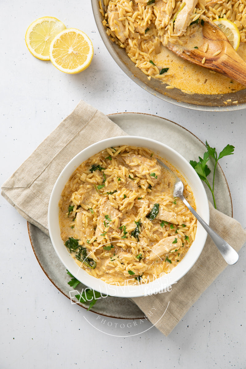 One-Pot Lemon Chicken Orzo with Spinach Recipe (exclusive)