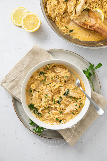 One-Pot Lemon Chicken Orzo with Spinach Recipe (exclusive)