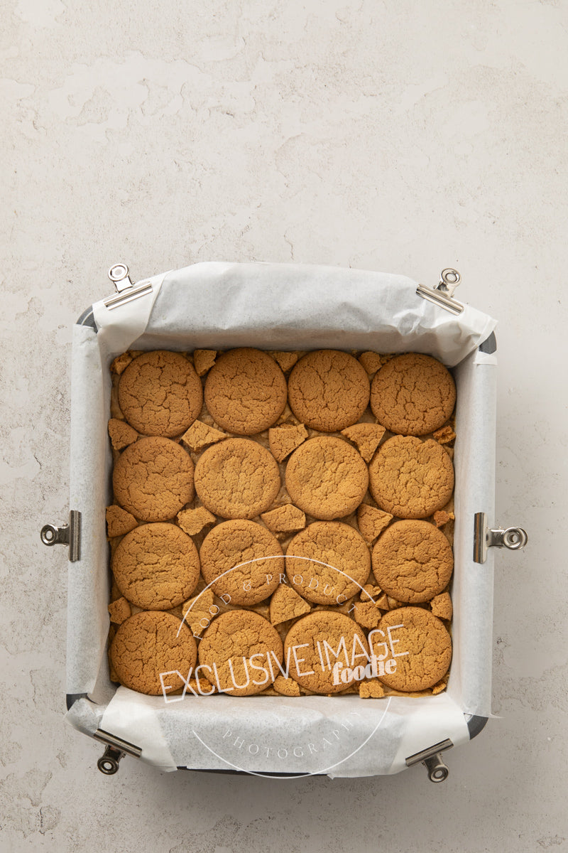 Pumpkin cheesecake bars recipe process photography food blog
