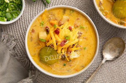 Slow Cooker Cheeseburger Soup Recipe (exclusive)