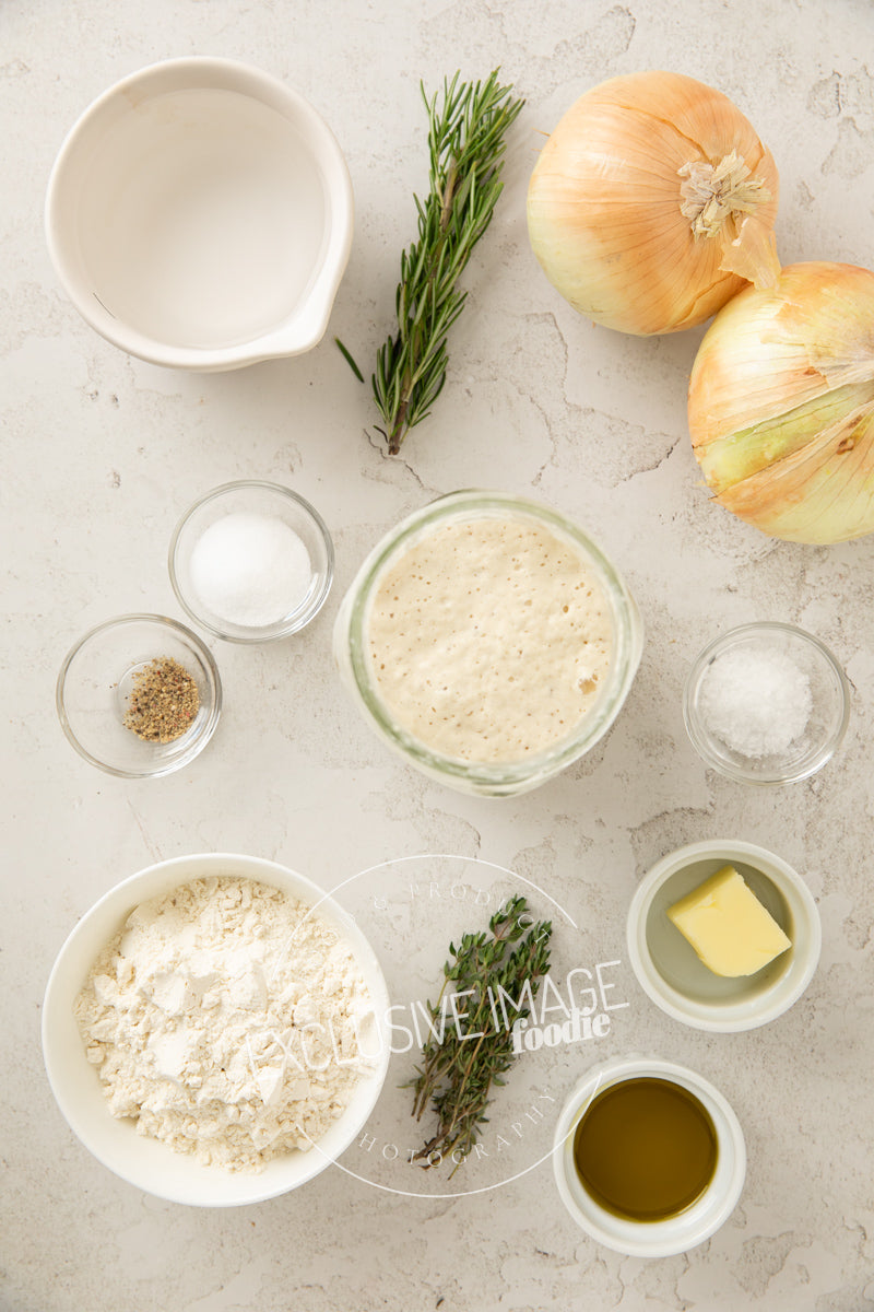 Same-Day Sourdough Focaccia with Caramelized Onion and Herb Recipe (exclusive)