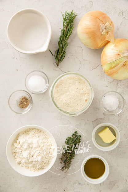 Same-Day Sourdough Focaccia with Caramelized Onion and Herb Recipe (exclusive)