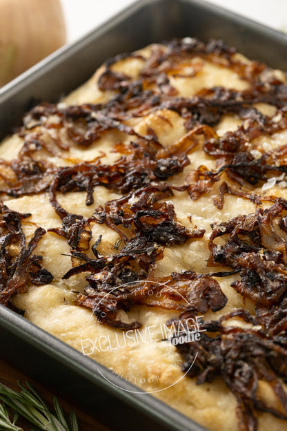 Same-Day Sourdough Focaccia with Caramelized Onion and Herb Recipe (exclusive)