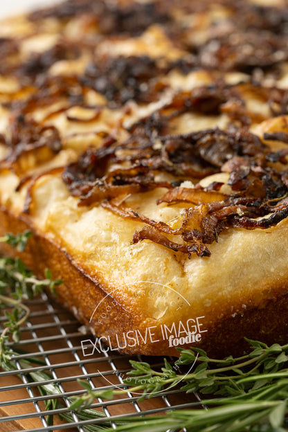 Same-Day Sourdough Focaccia with Caramelized Onion and Herb Recipe (exclusive)