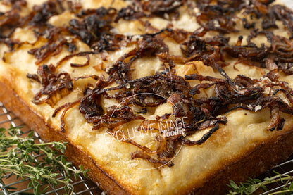 Same-Day Sourdough Focaccia with Caramelized Onion and Herb Recipe (exclusive)