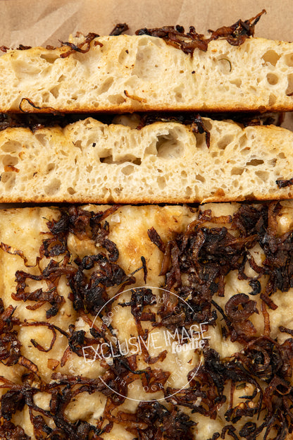 Same-Day Sourdough Focaccia with Caramelized Onion and Herb Recipe (exclusive)