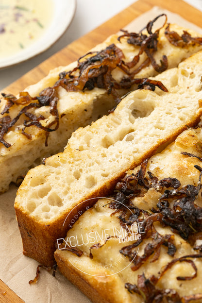 Same-Day Sourdough Focaccia with Caramelized Onion and Herb Recipe (exclusive)