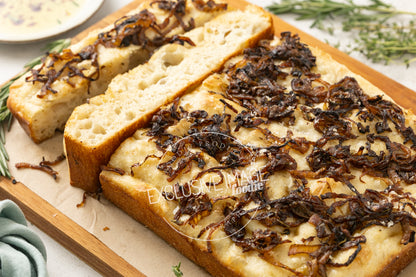 Same-Day Sourdough Focaccia with Caramelized Onion and Herb Recipe (exclusive)