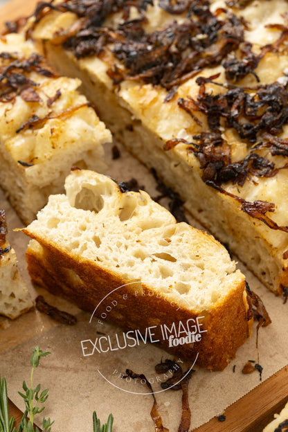Same-Day Sourdough Focaccia with Caramelized Onion and Herb Recipe (exclusive)
